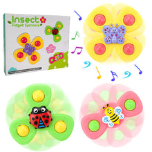 Load image into Gallery viewer, Koolbitz Colourful Suction Cup Spinner Toys for Babies, 3 Pcs Baby Sensory Bath Toys Spinners with Super Suction for Bathtubs and Any Flat Surfaces, Gift for Toddlers Infants
