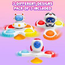 Load image into Gallery viewer, Koolbitz Kids Suction Cup Spinner Toys Sensory Bath Toy for Children Early Educational Fidget Toy for Babies Space Rotary Windmill Spinning Suction Cup Toy for Toddlers
