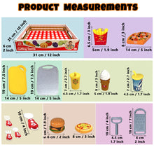 Load image into Gallery viewer, Koolbitz 44pcs Kids Fruit and Vegetable Toys Set Pretend Play Fast Food Set Role Play Plastic Food Set Children&#39;s Kitchen Accessories Toy

