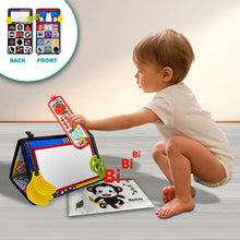 Load image into Gallery viewer, Koolbitz Baby Sensory Playset, 2-in-1 Cloth Book with Mirror, Crinkle Sounds Teether and Multilingual Musical Toy for Ages 3 Months above
