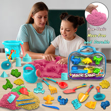 Load image into Gallery viewer, Koolbitz 31PCS Kids Beach Sand Toy Set with Animal Moulds, Castle Building Moulds, Sand Tools, Bucket, and Portable Carry Bag Ð Ideal for Creative Toy Play at The Beach, Sandbox, and Indoors
