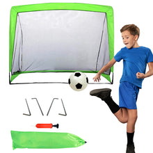 Load image into Gallery viewer, Portable Large Instant Football Goals Set, Outdoor &amp; Indoor Kids Fun Soccer Football Set Kids Football Goal Net with Ball and Pump with Bag Sports Football Training Set 120x90x70cm
