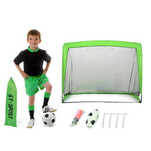Load image into Gallery viewer, Portable Large Instant Football Goals Set, Outdoor &amp; Indoor Kids Fun Soccer Football Set Kids Football Goal Net with Ball and Pump with Bag Sports Football Training Set 120x90x70cm
