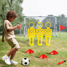 Load image into Gallery viewer, Koolbitz Kids Football Game Soccer Set Football Net Post with Free Kick 3 Mannequins for Children Outdoor Training Equipment Practice Sport Game Perfect for Boys &amp; Girls
