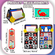 Load image into Gallery viewer, Koolbitz Baby Sensory Playset, 2-in-1 Cloth Book with Mirror, Crinkle Sounds Teether and Multilingual Musical Toy for Ages 3 Months above
