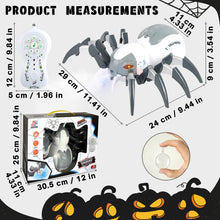 Load image into Gallery viewer, Koolbitz Interactive RC Spider Toy with Music, Light, and Mist Spray Effects Robotic Spider for Kids with Remote Control - Birthday Halloween Christmas Easter Toys for Kids Indoor Outdoor Fun
