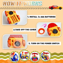 Load image into Gallery viewer, Koolbitz Interactive Musical Train Toy with LED Lights, Sound Effects, Auto-Avoidance System - Rotating Mechanical Gear Train Transparent - Preschoolers Toddlers Train Gift for Boys &amp; Girls

