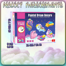 Load image into Gallery viewer, koolbitz Unicorn Print Color Art Set with Brush &amp; Tray Kids Art Painting Set Supplies Drawing &amp; Painting, Painting Kits for Kids Birthday Gift Make Your Own Design Unicorn Art and Craft Supplies
