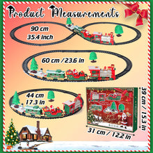 Load image into Gallery viewer, Koolbitz Deluxe Christmas Train Set Festive Holiday Locomotive with Sound, Lights, Tracks, 22-Piece Model Train Kit for Decoration and Play, Perfect for Under the Tree and Seasonal Display
