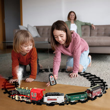 Load image into Gallery viewer, Koolbitz Classic Steam Engine Train Set with Remote Control - Realistic Steam, Sound, Light - Complete Electric Train Kit Locomotive, Rail Tracks, Trees, Traffic Signs for Kids
