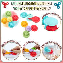 Load image into Gallery viewer, Koolbitz Suction Cup Baby Spinner Toys - Montessori Sensory Educational Learning Toy for Babies Silicone Simple Dimple Infant Bath Activity Fidget Toy Perfect Toddler for Ages 6 to 18 Months
