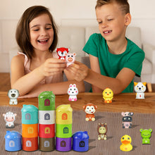 Load image into Gallery viewer, Koolbitz Interactive Animal Number Game 24-Piece Finger Puppet &amp; Sorting Playset, Montessori Color &amp; Number Recognition Skills Development, Toddler Educational Toy Gift for Children 1-3 Years
