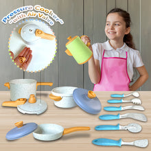 Load image into Gallery viewer, Koolbitz Colourful Kids Kitchen Playset Pretend Cooking Toy Set with Realistic Pots, Pans, Pressure Cooker and Utensils for Creative Play Children Cookware Pretend Kitchen Accessories
