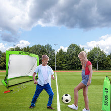 Load image into Gallery viewer, Portable Large Instant Football Goals Set, Outdoor &amp; Indoor Kids Fun Soccer Football Set Kids Football Goal Net with Ball and Pump with Bag Sports Football Training Set 120x90x70cm

