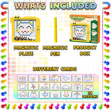 Load image into Gallery viewer, Koolbitz Colorful Magnetic Bead Drawing Board with Pattern Cards and Pen, Magnetic Educational Toy Set for Children Ideal for Developing Creativity and Motor Skills for Kids 3-8
