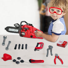 Load image into Gallery viewer, Koolbitz Interactive Chainsaw Toy &amp; Mechanical Tools Toy Playset – Realistic Sounds, Rotating Chain, DIY Construction Kit for Kids – Educational Pretend Play Toy for Boys &amp; Girls – Includes Safety Goggles &amp; Tool Accessories
