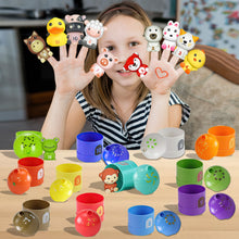 Load image into Gallery viewer, Koolbitz Interactive Animal Number Game 24-Piece Finger Puppet &amp; Sorting Playset, Montessori Color &amp; Number Recognition Skills Development, Toddler Educational Toy Gift for Children 1-3 Years
