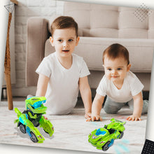 Load image into Gallery viewer, Koolbitz Kids Dinosaur Transforming Car Automatic Transformable Dinosaur Car Toy for Children Electric Dinosaur Car Toy for Toddlers Sound and Flashing Lights Fun Indoor Car Toy
