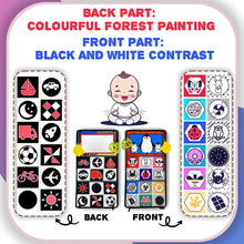 Load image into Gallery viewer, Koolbitz Baby Sensory Playset, 2-in-1 Cloth Book with Mirror, Crinkle Sounds Teether and Multilingual Musical Toy for Ages 3 Months above
