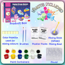 Load image into Gallery viewer, koolbitz Unicorn Print Color Art Set with Brush &amp; Tray Kids Art Painting Set Supplies Drawing &amp; Painting, Painting Kits for Kids Birthday Gift Make Your Own Design Unicorn Art and Craft Supplies
