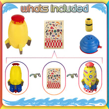 Load image into Gallery viewer, Koolbitz Splash Rocket Water Launcher Toy - Space Themed Outdoor Sprinkler Toy for Kids, Summer Garden Play, Adjustable Water Pressure Rocket Toy, Water Blaster Rocket Liftoff &amp; Spin
