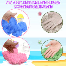 Load image into Gallery viewer, Koolbitz Kids Sand Play Toys Creative Craft Fun Space Sand with Durable Colors Toddlers Indoor Outdoor Sand Pit and Castle Kit Toy Children Playsets Gift Boys &amp; Girls (X2 Random Colour Sand)
