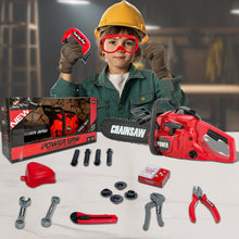 Load image into Gallery viewer, Koolbitz Interactive Chainsaw Toy &amp; Mechanical Tools Toy Playset – Realistic Sounds, Rotating Chain, DIY Construction Kit for Kids – Educational Pretend Play Toy for Boys &amp; Girls – Includes Safety Goggles &amp; Tool Accessories
