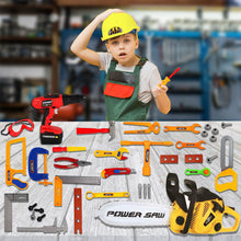 Load image into Gallery viewer, Koolbitz 37 Pcs Engineering Tool Kit Toy Set Pretend Play Chainsaw Tool Kit for Kids Construction Tool Game Set Pretend Play Tool Drill, Chainsaw &amp; Other Tools Game for Children Gift for Boy Girl

