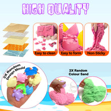 Load image into Gallery viewer, Koolbitz Kids Sand Play Toys Creative Craft Fun Space Sand with Durable Colors Toddlers Indoor Outdoor Sand Pit and Castle Kit Toy Children Playsets Gift Boys &amp; Girls (X2 Random Colour Sand)
