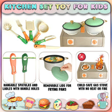 Load image into Gallery viewer, Koolbitz Kids Kitchen Play Set – Pretend Play Cooking Toy Kit for Boys &amp; Girls Includes Realistic Pans, Utensils, and Stove – Perfect Educational Gift for Toddlers &amp; Preschoolers
