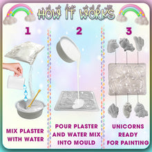 Load image into Gallery viewer, koolbitz Unicorn Print Color Art Set with Brush &amp; Tray Kids Art Painting Set Supplies Drawing &amp; Painting, Painting Kits for Kids Birthday Gift Make Your Own Design Unicorn Art and Craft Supplies
