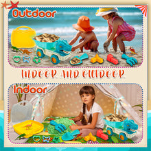 Load image into Gallery viewer, Koolbitz 34PCs Dinosaur Beach Sand Play Set with Space Sand and Carpet Mat - Complete Creative Play Kit with Moulds, Tools, Shovels and Accessories - Indoor and Outdoor Toys for Kids Ages 3+
