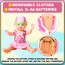 Load image into Gallery viewer, Koolbitz Realistic Electric Swimming Doll with Accessories Bath Waterproof Toy for Kids with Movable Limbs Kids Floating Bath Toy for Boys and Girls, Water Toys for Toddlers
