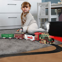 Load image into Gallery viewer, Koolbitz Classic Steam Engine Train Set with Remote Control - Realistic Steam, Sound, Light - Complete Electric Train Kit Locomotive, Rail Tracks, Trees, Traffic Signs for Kids

