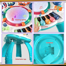 Load image into Gallery viewer, Koolbitz Kids Fun Musical Activity Table Toy Musical Educational Learning Baby Toy Table Multifunctional Musical Blue Puzzle Table for Children Indoor Fun Play Gift for Toddlers
