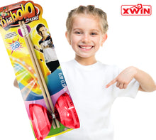 Load image into Gallery viewer, Koolbitz Children Colour Diabolo with light sound wooden sticks LED Light Up Diablo String Diablo Stick Indoor Outdoor Play Set Diablo For Kids, Juggling Toy for Fitness and Tricks (Red)
