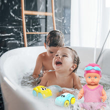Load image into Gallery viewer, Koolbitz 3-In-1 Bath and Pool Toys Electric Baby Born Swim Doll Waterproof with 2x Interactive Land and Water Wind-Up Cars Cartoon Water Cars Swimming Doll Baby Float Water Toys Fun Summer Toys Kids
