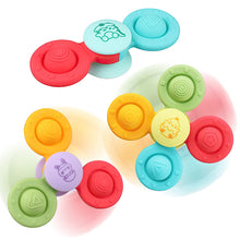 Load image into Gallery viewer, Koolbitz Suction Cup Baby Spinner Toys - Montessori Sensory Educational Learning Toy for Babies Silicone Simple Dimple Infant Bath Activity Fidget Toy Perfect Toddler for Ages 6 to 18 Months
