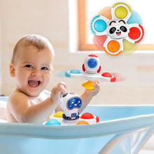 Load image into Gallery viewer, Koolbitz Kids Suction Cup Spinner Toys Sensory Bath Toy for Children Early Educational Fidget Toy for Babies Space Rotary Windmill Spinning Suction Cup Toy for Toddlers
