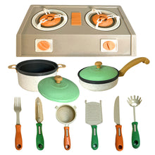 Load image into Gallery viewer, Koolbitz Kids Kitchen Play Set – Pretend Play Cooking Toy Kit for Boys &amp; Girls Includes Realistic Pans, Utensils, and Stove – Perfect Educational Gift for Toddlers &amp; Preschoolers
