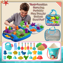 Load image into Gallery viewer, Koolbitz 31PCS Kids Beach Sand Toy Set with Animal Moulds, Castle Building Moulds, Sand Tools, Bucket, and Portable Carry Bag Ð Ideal for Creative Toy Play at The Beach, Sandbox, and Indoors
