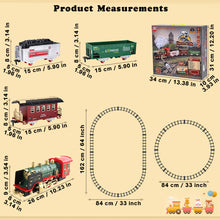 Load image into Gallery viewer, Koolbitz Classic Steam Engine Train Set with Remote Control - Realistic Steam, Sound, Light - Complete Electric Train Kit Locomotive, Rail Tracks, Trees, Traffic Signs for Kids
