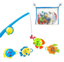 Load image into Gallery viewer, Koolbitz Bathtub Fishing Toys for Children Baby Bath Swimming Pool Fishing with Bath Shower Organizer Bag for Kids with Strong Suction Cups Summer Pool Game for kids
