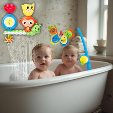 Load image into Gallery viewer, Koolbitz Bath Toy Set for Kids, Fishing Rod with Colorful Fish and Waterfall Station, Educational Bathtub Toys for Ages 3 and Above
