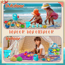 Load image into Gallery viewer, Koolbitz 31PCS Kids Beach Sand Toy Set with Animal Moulds, Castle Building Moulds, Sand Tools, Bucket, and Portable Carry Bag Ð Ideal for Creative Toy Play at The Beach, Sandbox, and Indoors
