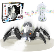 Load image into Gallery viewer, Koolbitz Interactive RC Spider Toy with Music, Light, and Mist Spray Effects Robotic Spider for Kids with Remote Control - Birthday Halloween Christmas Easter Toys for Kids Indoor Outdoor Fun
