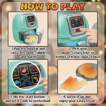 Load image into Gallery viewer, Koolbitz Kids Kitchen Air Fryer Toy Pretend Role Play Kitchen Set for Children Realistic Light &amp; Sound Play Food Toy for Boys &amp; Girls Educational Fun Toy Set for Toddlers
