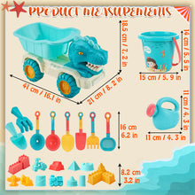 Load image into Gallery viewer, Koolbitz 23 Pcs Kids Beach Sand Play Set - Sand Bucket, Molds, Tools, and Dinosaur Truck for Outdoor Activities and Sandbox Play, Ages 3+
