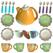 Load image into Gallery viewer, Koolbitz 20 Pcs Realistic Tea Set Cattle Cup Spoon Indoor Outdoor Pretend Play Toy Educational Kids Toy
