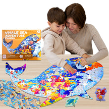 Load image into Gallery viewer, Koolbitz 277 Pcs Shark Puzzle for Kids Learning Educational Floor Puzzle for Children &amp; Adults Indoor Cardboard Puzzle Pieces Game Toy for Boys and Girls Perfect Sea Life Puzzles Game
